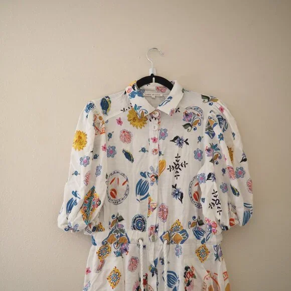 Label of Love Portafino Playsuit Short Sleeve Floral Romper sz L - Picture 6 of 13